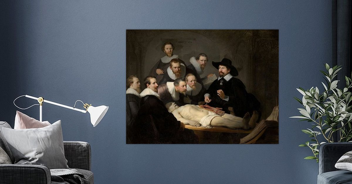 Anatomie des Dr. Tulp Rembrandt van Rijn Poster & Leinwand Art Heroes